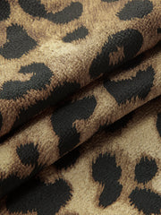 Leopar Desenli Kısa Elbise
