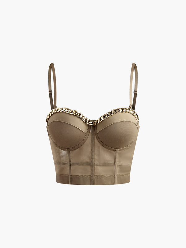 Metal Zincirli Yarı Şeffaf Dosya Korse