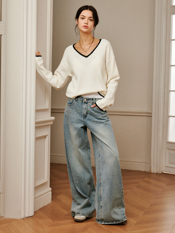 İşlemeli Drapeli Omuz Örgü Üst