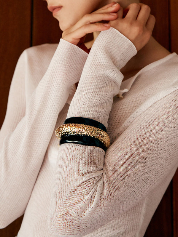 İki Renkli Geniş Çekiçli Bileklik