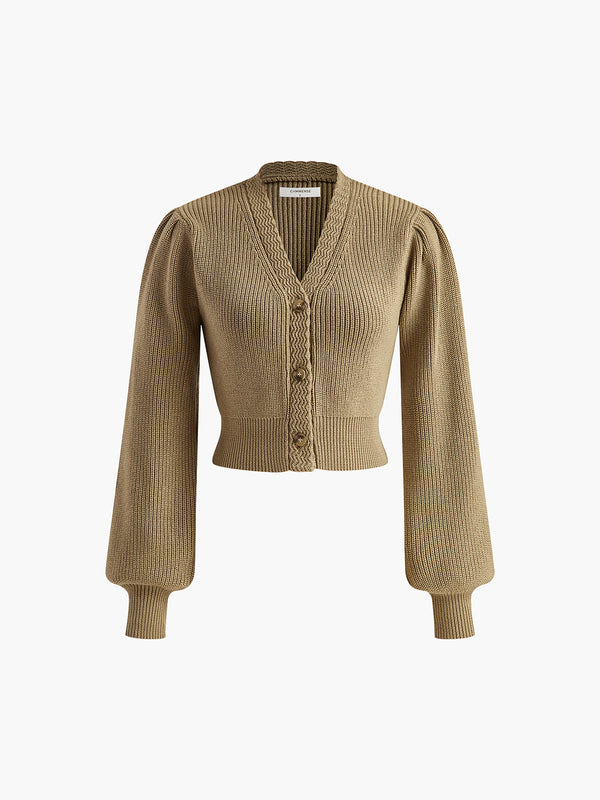 Vintage V Yakalı Hırka