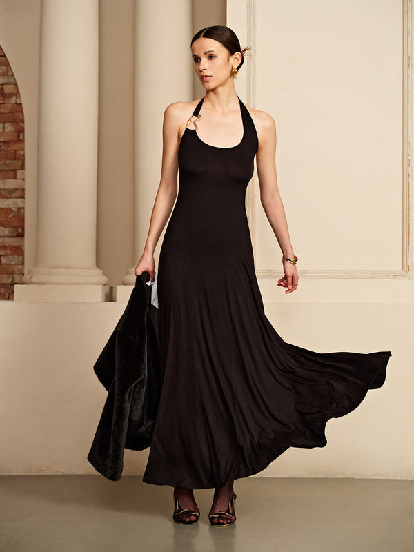 Düzensiz Halkalı Uçuşan Askılı Elbise