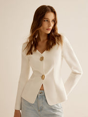 Bölünmüş Skinny Blazer