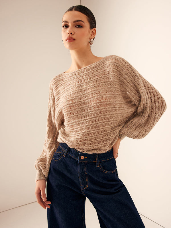 Büyük Boy Çizgili Yumuşak Kazak