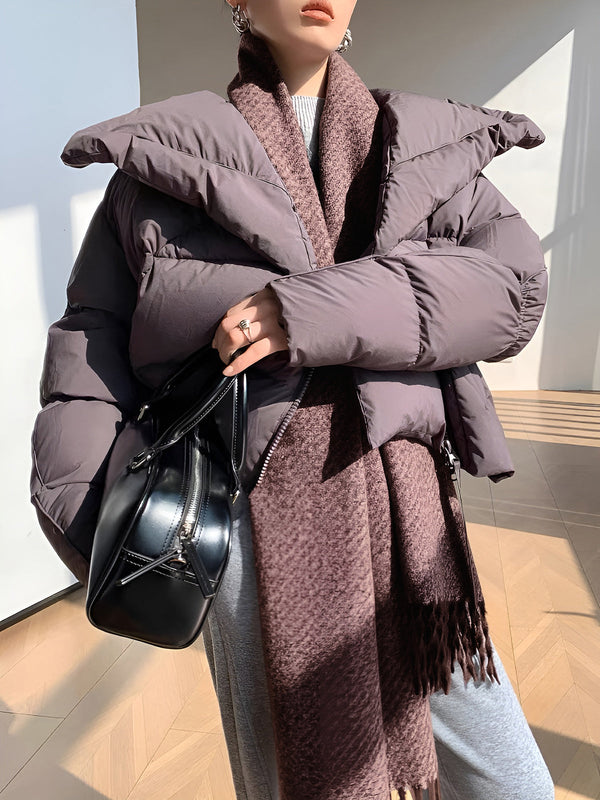 Kullanışlı Düz Püsküllü Eşarp