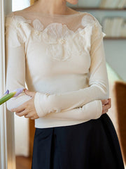 Çiçek Desenli Ribanalı Slim Eşofman