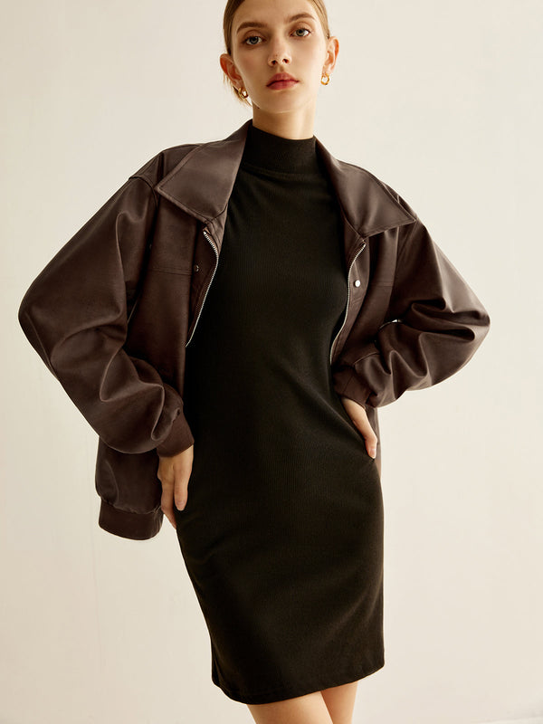 Fermuarlı Pu Deri Ceket