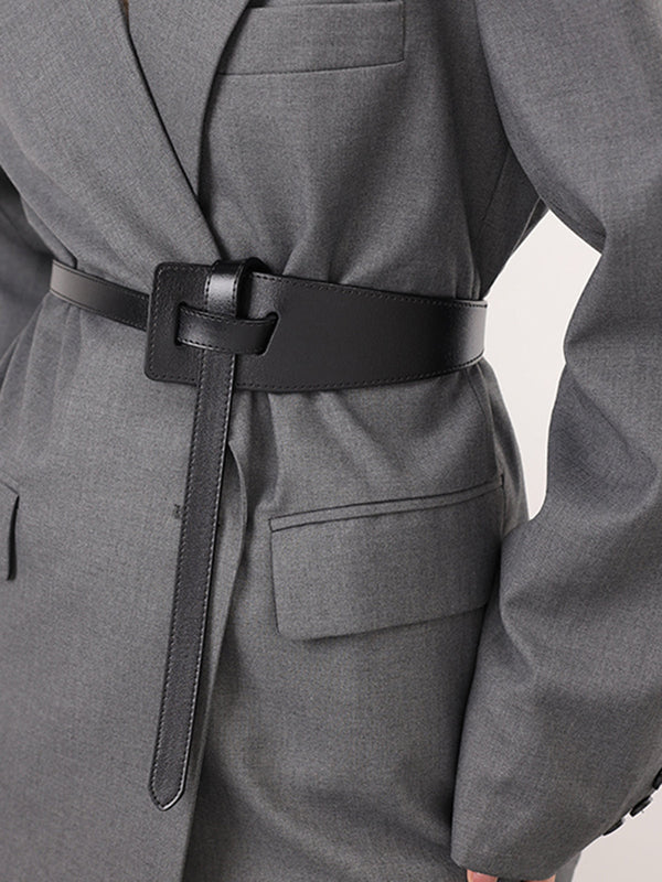 Asimetrik Düğümlü Deri Kemer