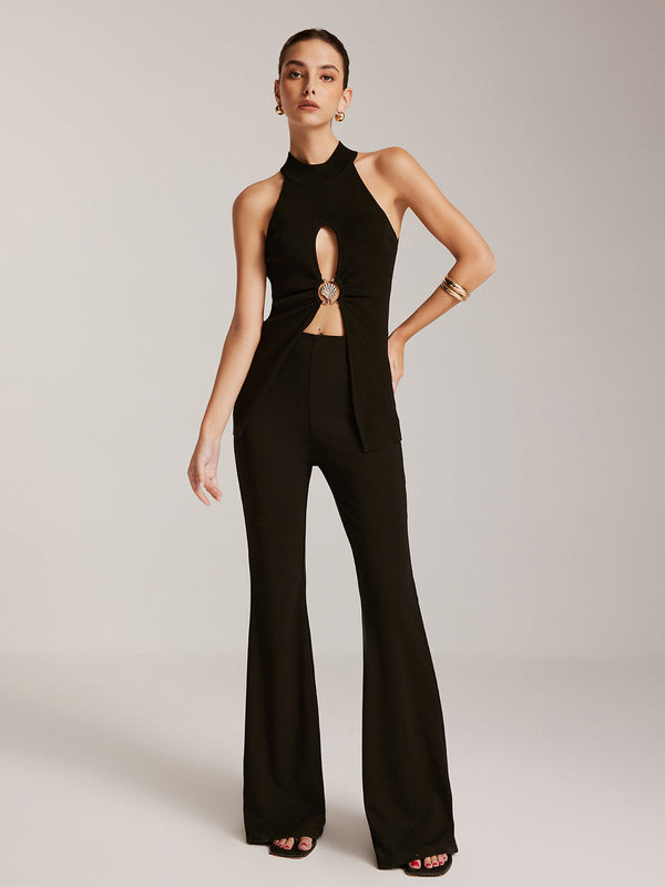 Kesik Seksili Metal Halkalı Kazak Yelek