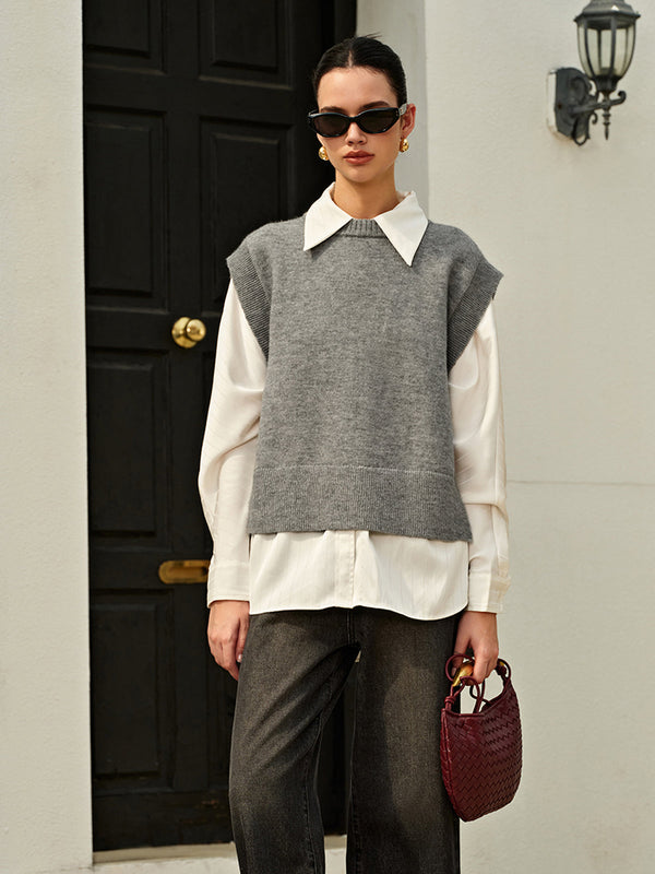 Çok Yönlü Yan Tokalı Kemer Kazak Yelek