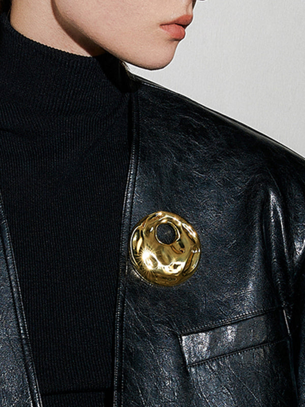 Çukurlar İçi Boş Çember Broş