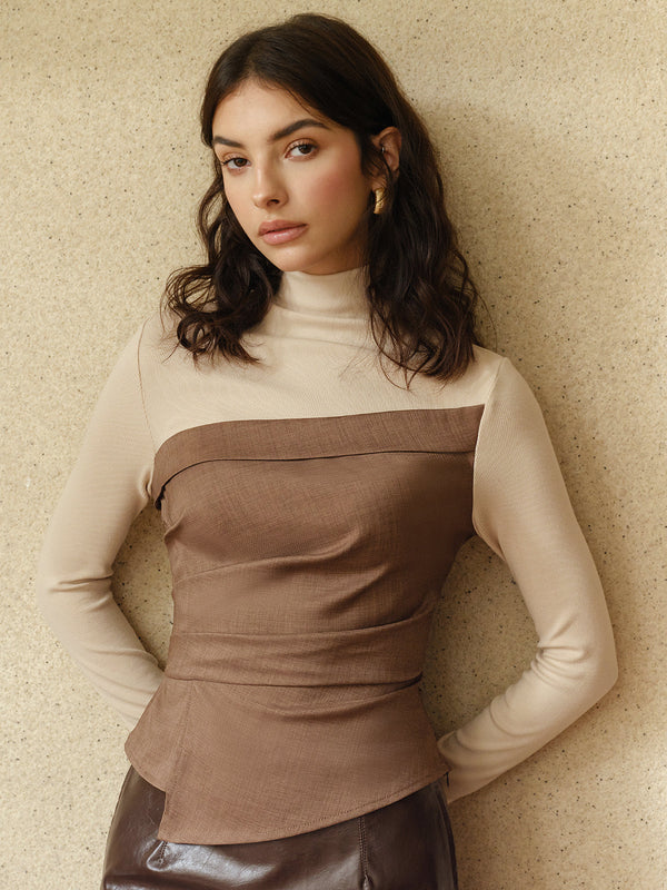 Renk Bloklu Pileli Panelli Eşofman