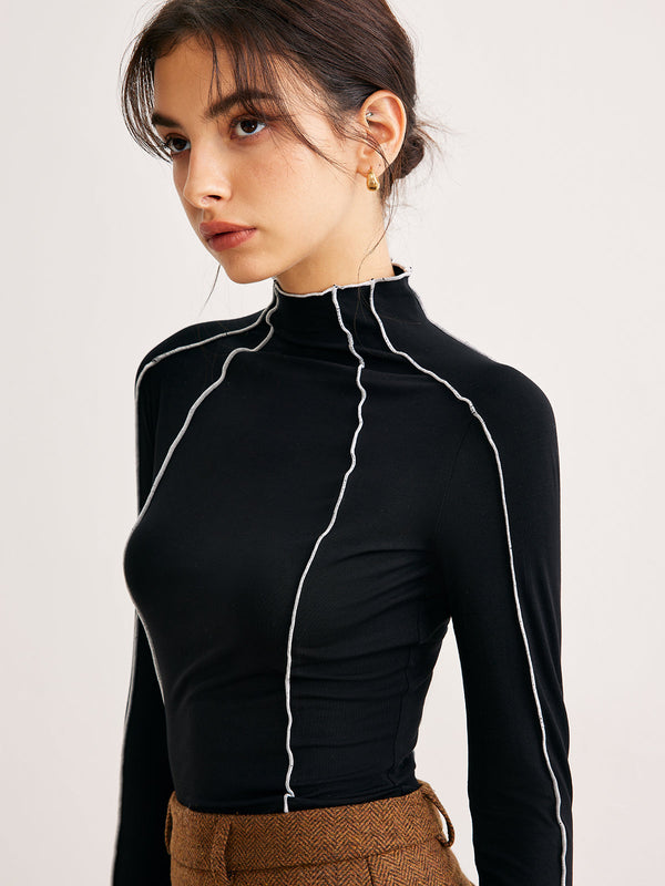 Marul Kenarlı Kontrast Şeritli İnce Eşofman