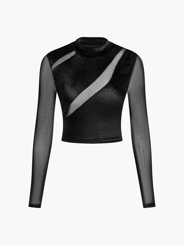 Kadife Panel Şeffaf Kırpılmış Eşofman