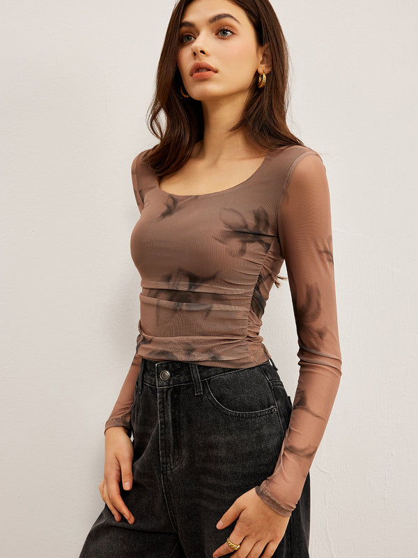 Tye Dye Çiçek Baskılı Dosya Eşofmanı