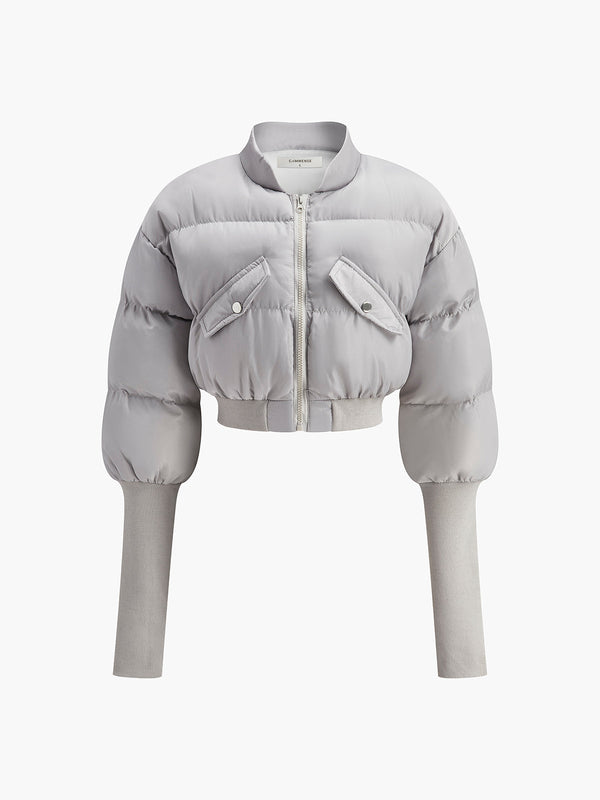 Dik Yaka Kısa Kışlık Ekmek Mont