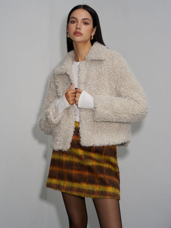 Yaka Polar Kısa Ceket