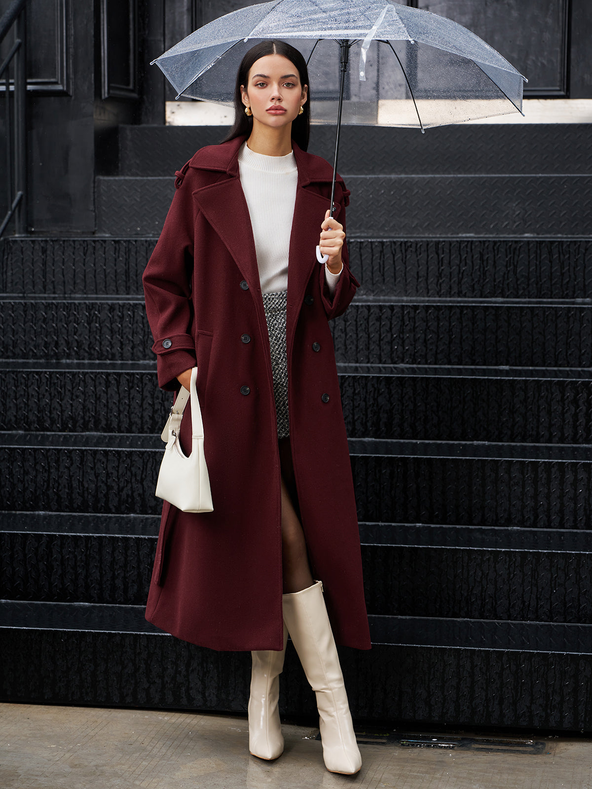 Normal Tweed Uzun Palto