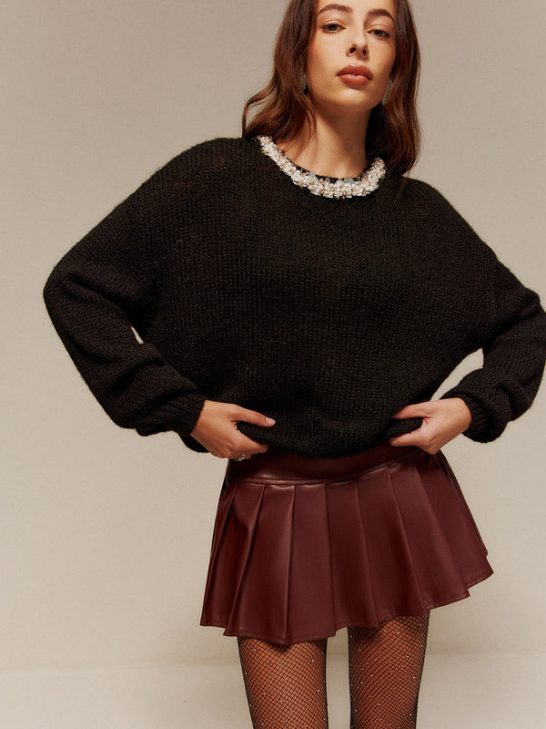 Yapay Elmas Dekorlu Rahat Kazak