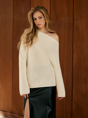 Asimetrik Yakalı Sweatshirt