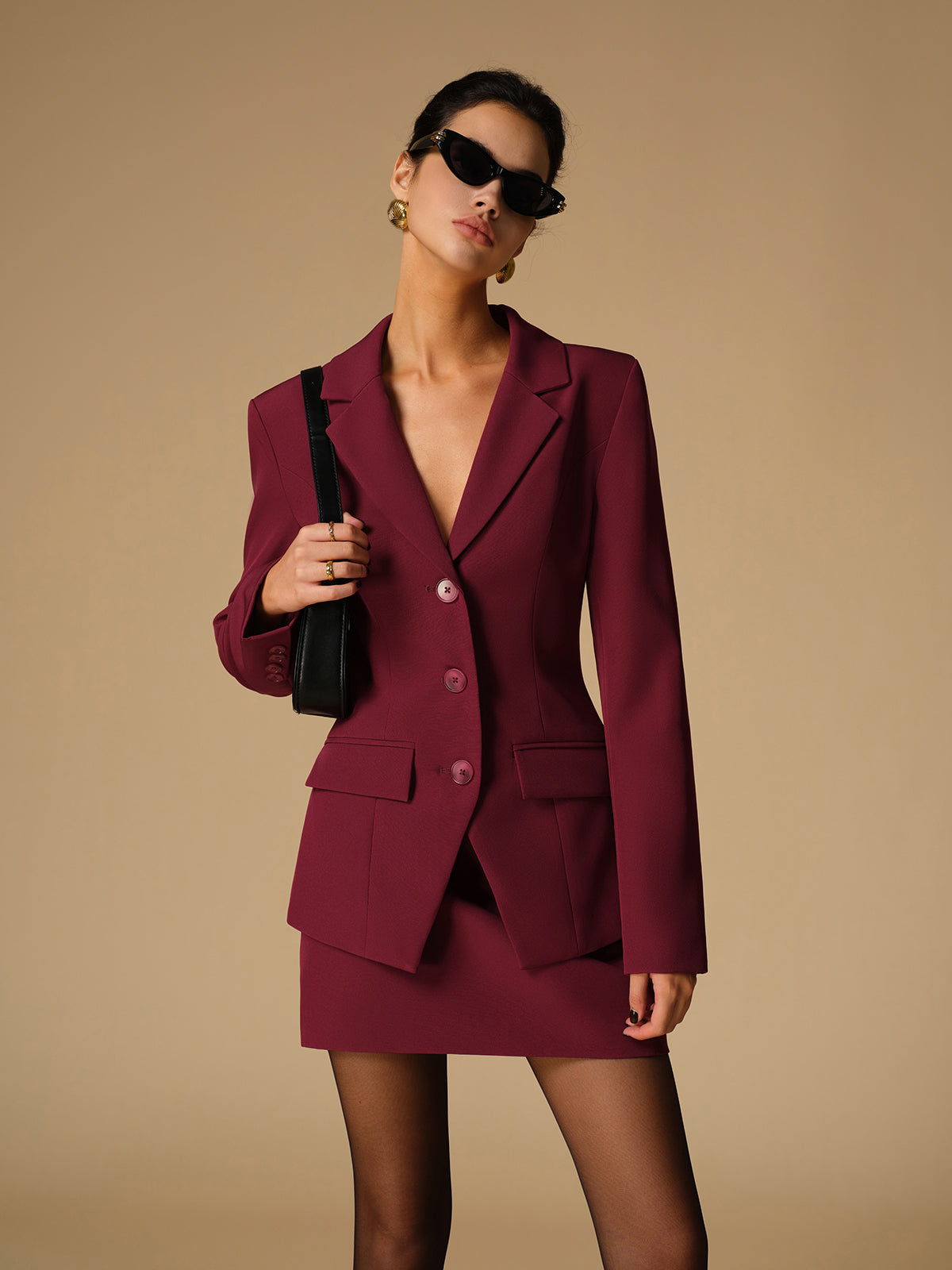 Bölünmüş Düğmeli İnce Blazer