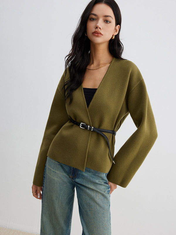 Kemersiz Retro Shift Hırka