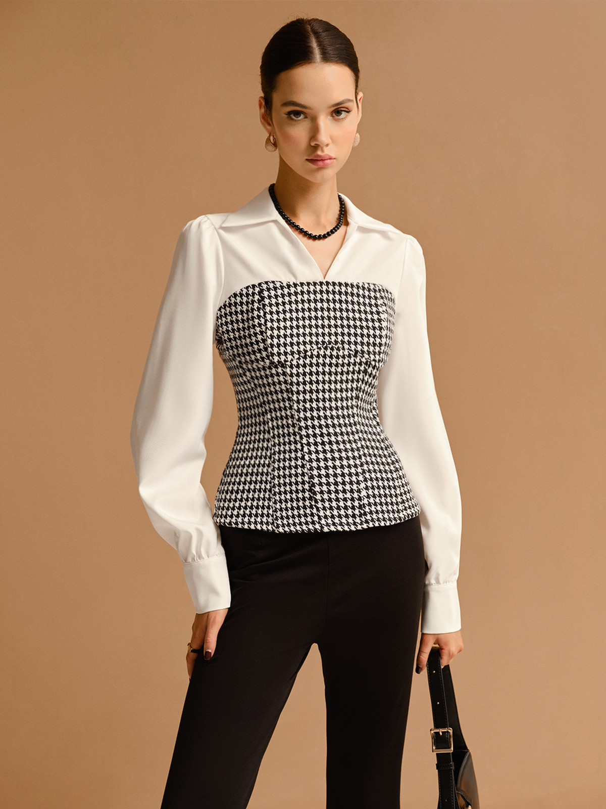 2'Si 1 Arada Houndtooth Polo Eşofman