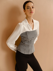 2'Si 1 Arada Houndtooth Polo Eşofman