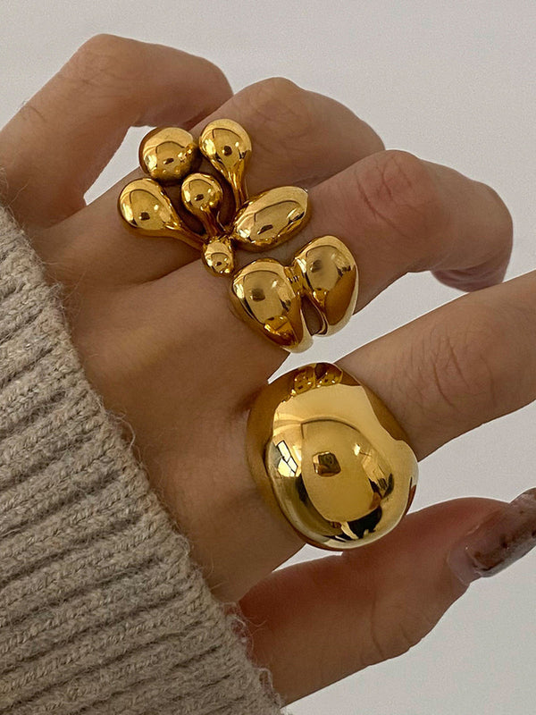 1 Adet Asimetrik Kalın Açık Yüzük