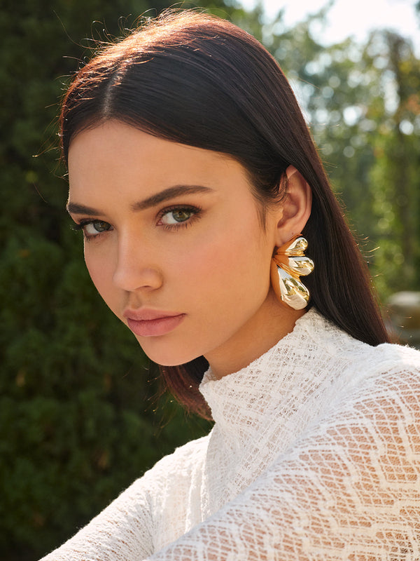 Kelebek Altın Kanat Küpe