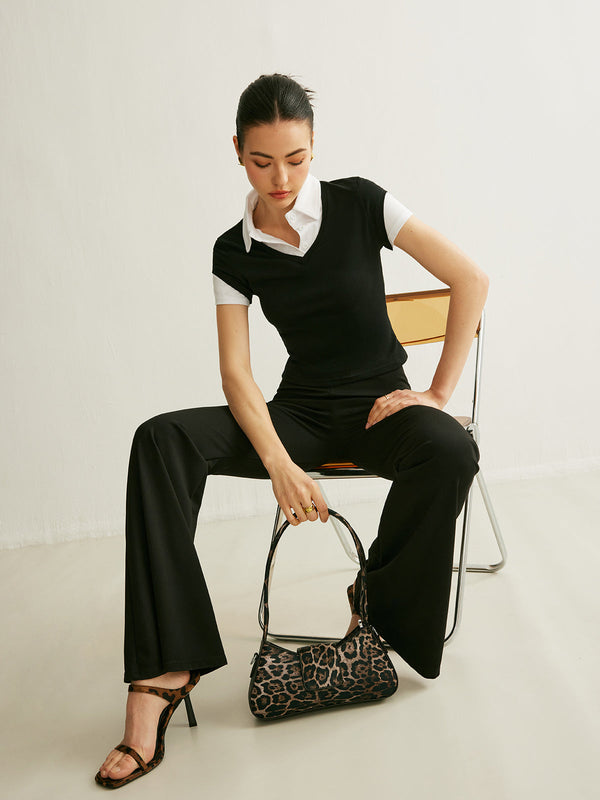 Polo Yaka Renk Bloklu Eşofman