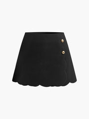 Fistolu Kenar Düğmeli Skort