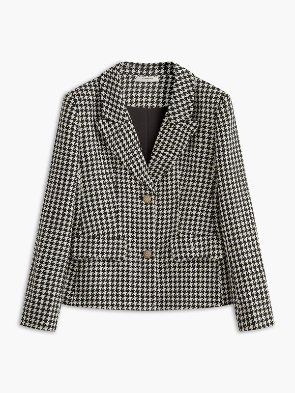 Retro Yaka Düğmeli Blazer