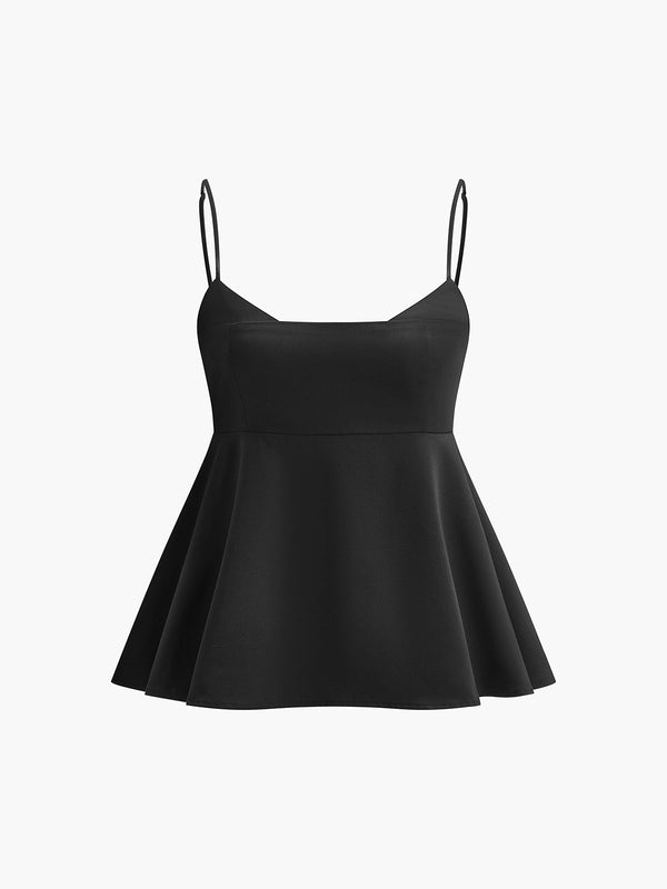 Spagetti Askılı Kloş Askılı Üst