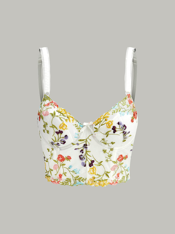 Yarı Şeffaf Nakışlı Dosya Korse