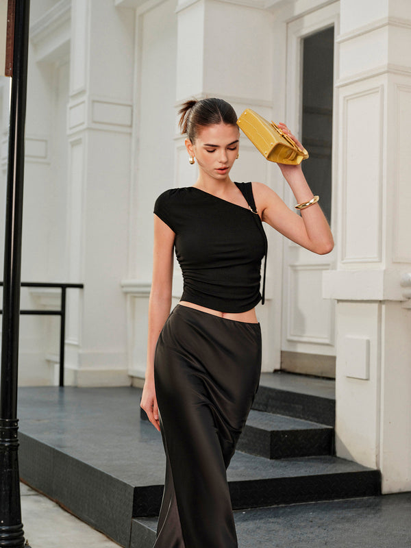 Asimetrik Yaka Kısa Üst