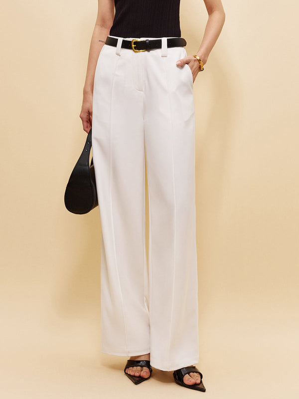 Kemersiz Orta Bel Cepli Pantolon