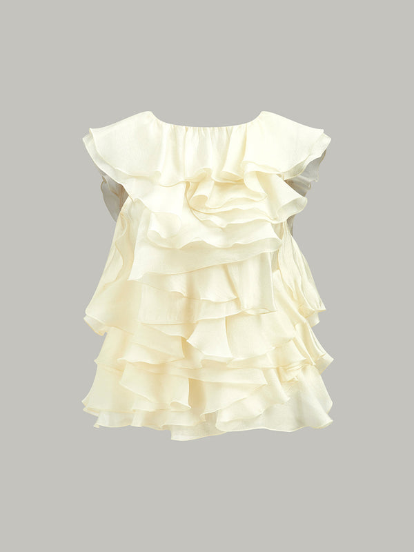 Fırfır Detaylı Anahtar Deliği Sırt Üstü