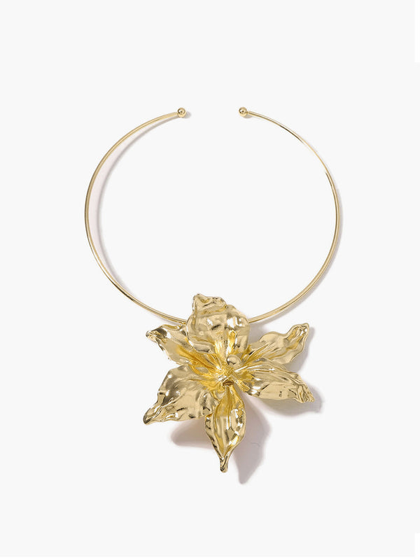 Çiçekli Gösterişli Gerdanlık Kolye