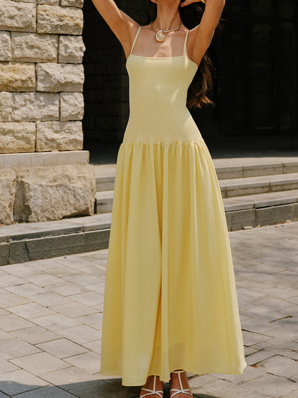 Pileli Etek Askılı Kazak Elbise