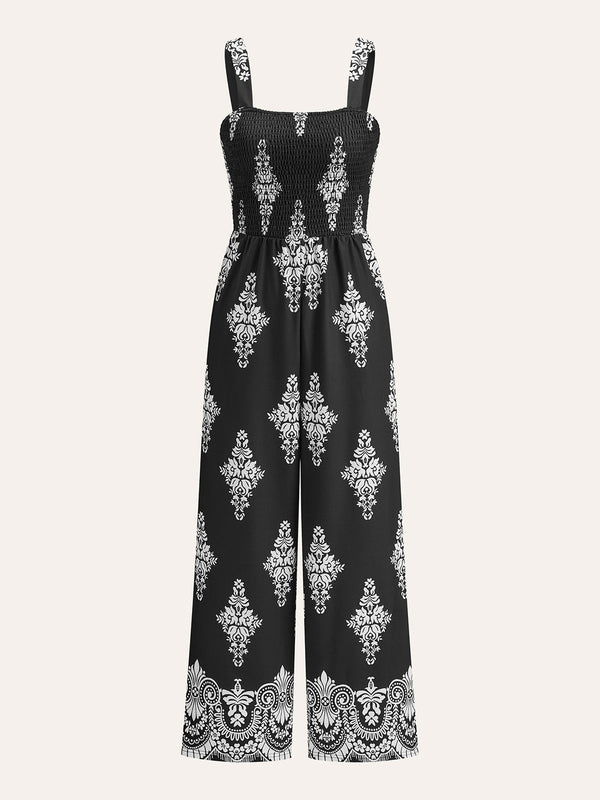 Fırfırlı Çiçek Desenli Tulum