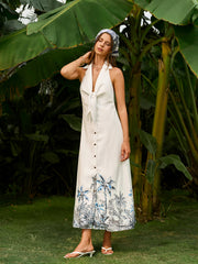 Boho Önden Bağlamalı Sırtı Açık Elbise