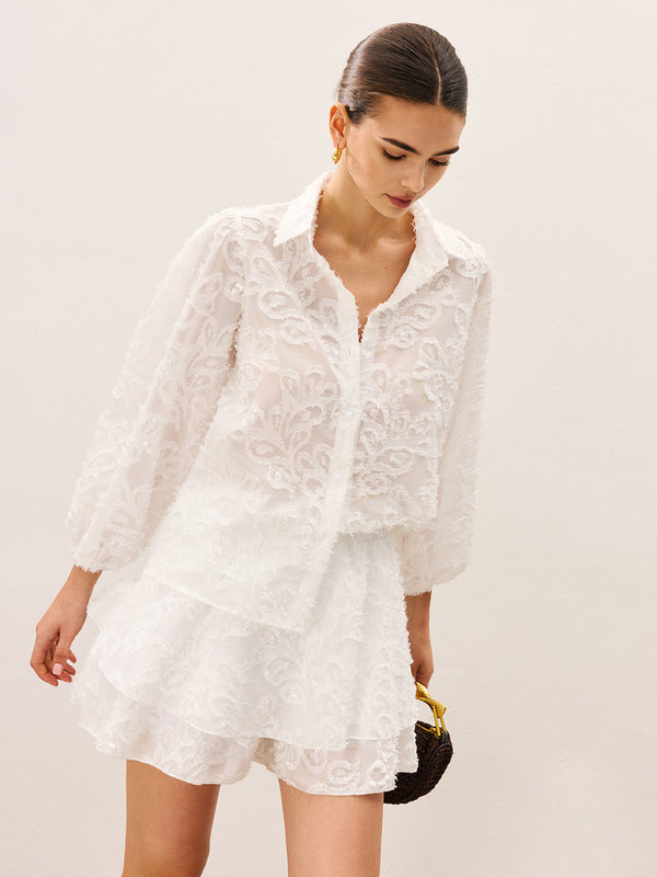 Şeffaf İşlemeli Etek Takımı