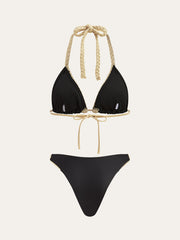Örgülü Askılı Bikini Takımı