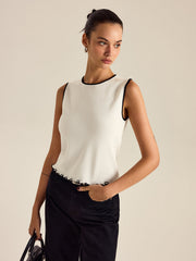 Kontrast Desenli Tank Top
