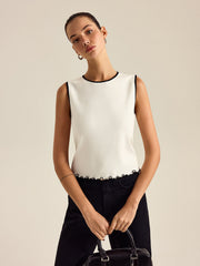 Kontrast Desenli Tank Top