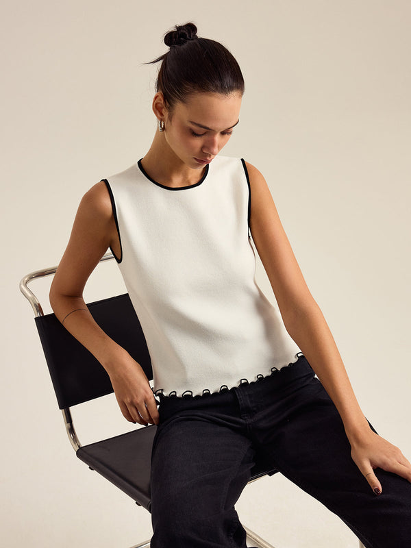 Kontrast Desenli Tank Top