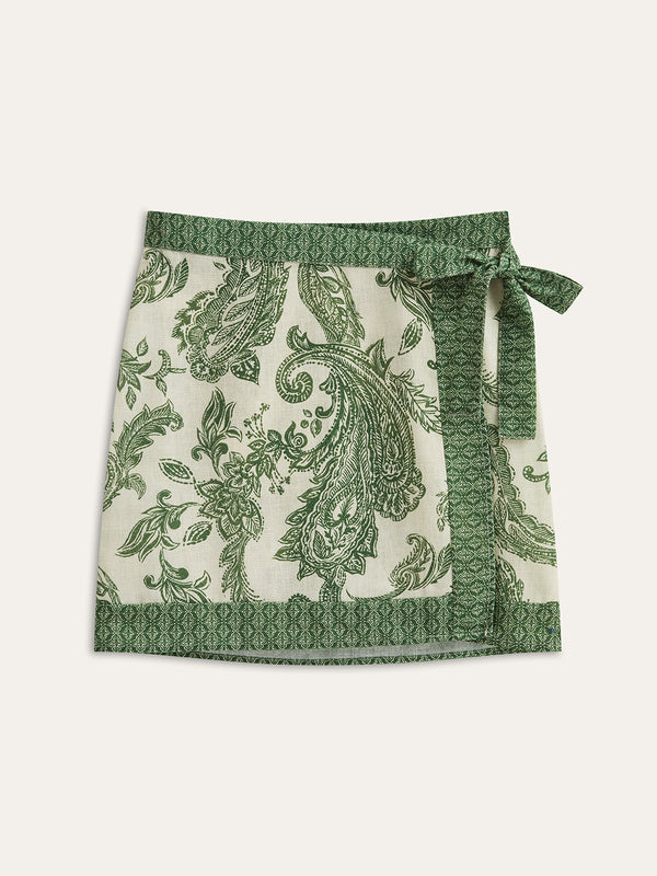 Paisley Desenli Sarma Etek