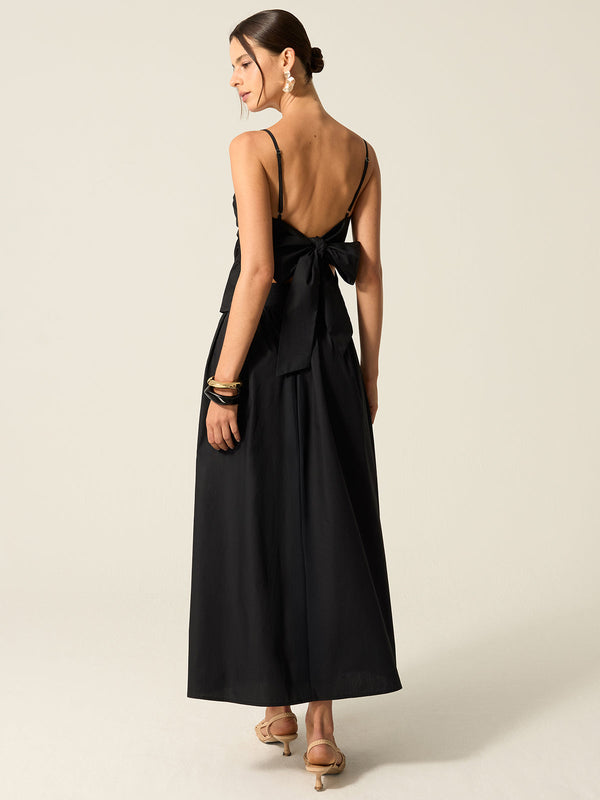 Spagetti Askılı Sırtı Açık Etek Takımı