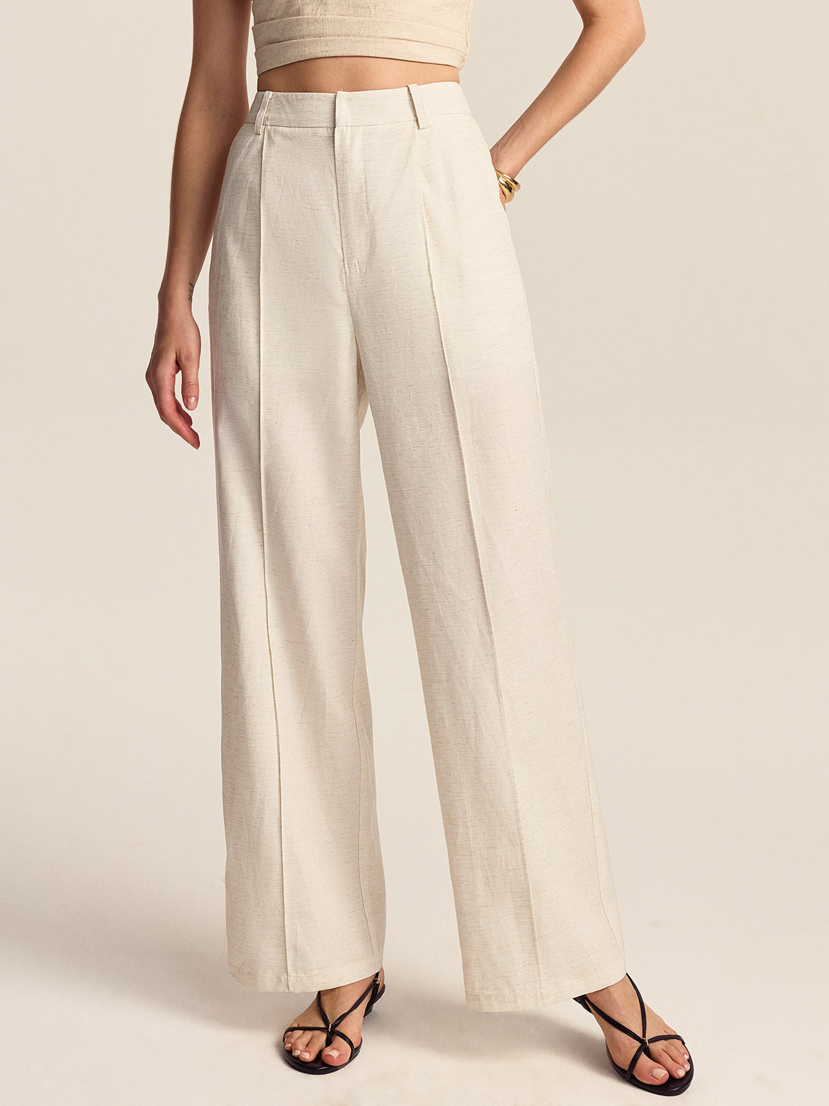 Tencel-Keten Karışımlı Pantolon